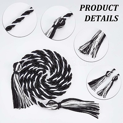 2Pcs 2 Style Polyester Tassel Big Pendant Decorations FIND-GF0004-11-1