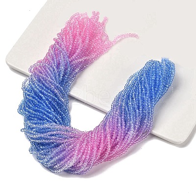 Transparent Painted Glass Beads Strands X1-DGLA-A034-T2mm-A08-1