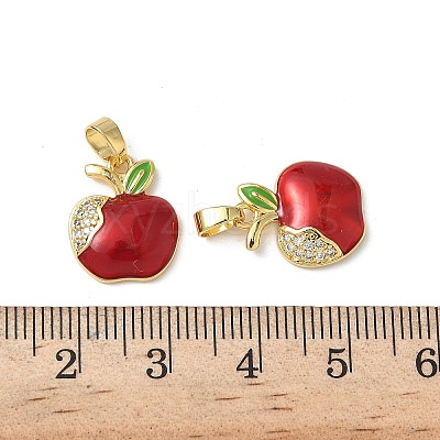 Brass Micro Pave Cubic Zirconia Pendants KK-I371-05G-1