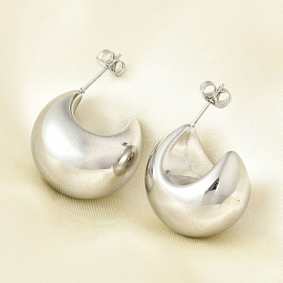304 Stainless Steel Stud Earrings for Women EJEW-U051-01P-1