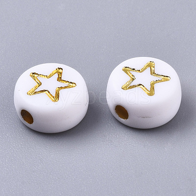Opaque Acrylic Beads X-PACR-N006-005-1