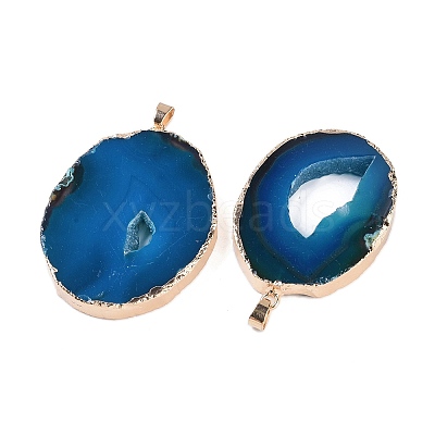 Natural Agate Big Pendants KK-F868-29G-02-1