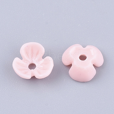 Opaque Resin Bead Caps RESI-T040-010-1