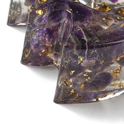 Natural Amethyst & Resin Candle Holder Molds DJEW-H012-03E-1