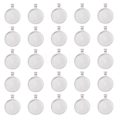 Alloy Pendant Cabochon Settings PALLOY-YW0001-69S-1