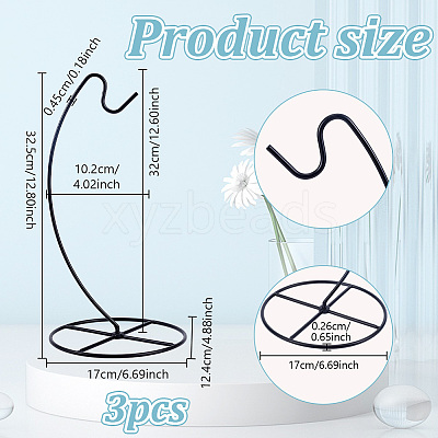 Iron Ornament Display Stands ODIS-WH0025-228B-EB-1