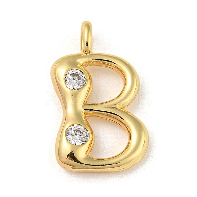 Rack Plating Brass Micro Pave Cubic Zirconia Pendants KK-A200-24G-B-1