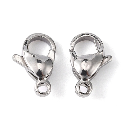Tarnish Resistant 304 Stainless Steel Lobster Claw Clasps Hand Polished STAS-M262-01-11mm-1
