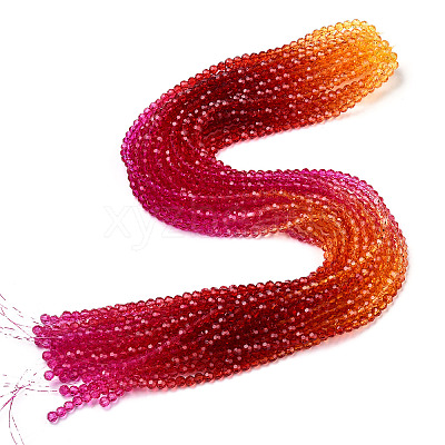 Transparent Glass Beads Strands GLAA-E036-07K-1