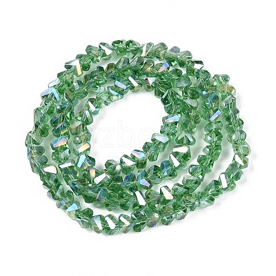 Electroplate Transparent Glass Beads Strands GLAA-N021-4mm-27-1
