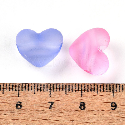 Frosted Transparent Acrylic Beads FACR-N006-02-1