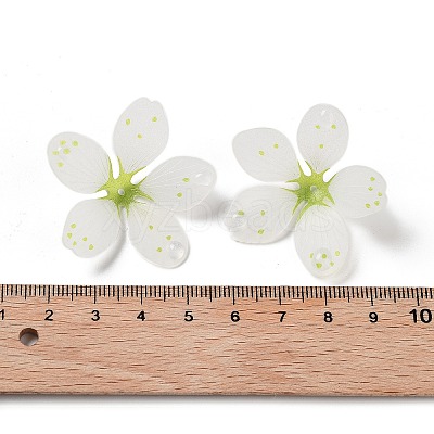Opaque Acrylic Bead Caps SACR-C006-02E-1