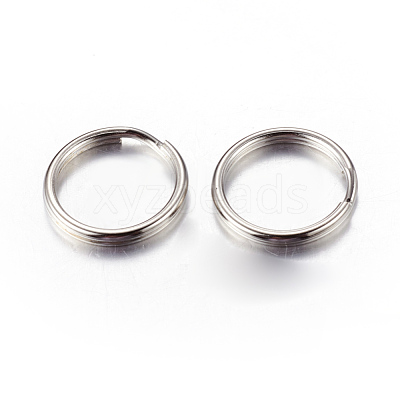 Platinum Plated Iron Split Key Rings X-IFIN-C057-15mm-1