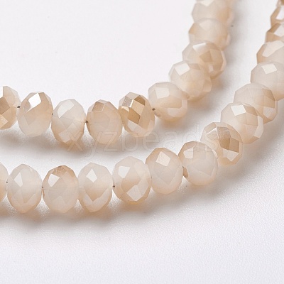 Electroplate Glass Beads Strands EGLA-F124-HR-A01-1