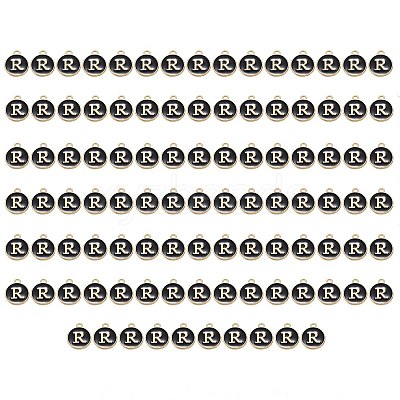 Golden Plated Enamel Alloy Charms ENAM-SZ0001-26B-R-1