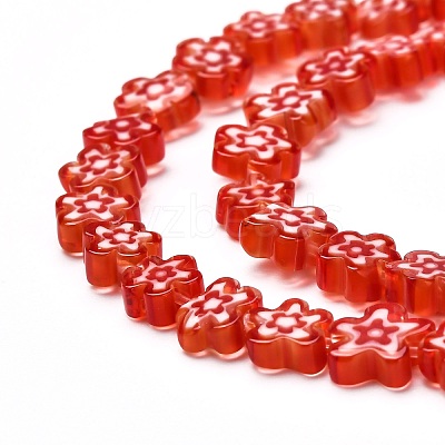 Handmade Millefiori Glass Bead Strands LAMP-J035-4mm-16-1