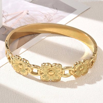 304 Stainless Steel Hinged Cuff Bangles SA-CBAB92B-03G-1