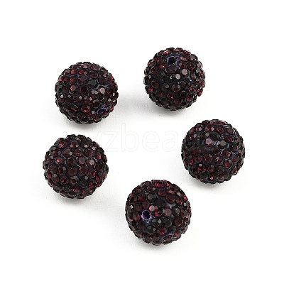 Grade A Rhinestone Pave Disco Ball Beads RB-Q104-1-1