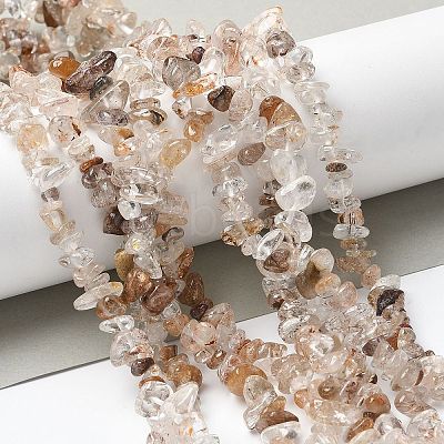 Natural Rutilated Quartz Beads Strands G-M205-96-1