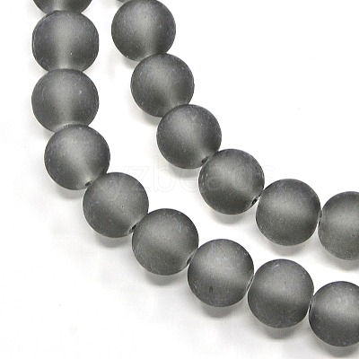 Baking Paint Transparent Glass Beads Strands X-GLAA-S031-12mm-12-1