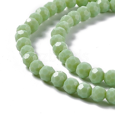Faceted(32 Facets) Glass Beads Strands EGLA-J042-36B-M-1