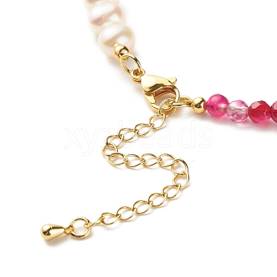 Natural Pearl Beaded Necklace NJEW-JN03765-02-1