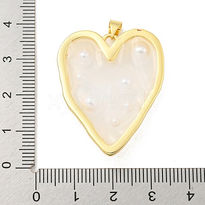 Rack Plating Brass & Epoxy Resin Pendants KK-C059-10B-G-1