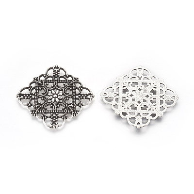 Tibetan Style Filigree Joiners TIBEP-A2690-AS-FF-1