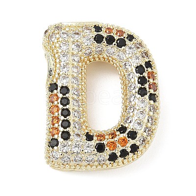 Brass Micro Pave Cubic Zirconia Pendants KK-Z108-02G-D-1