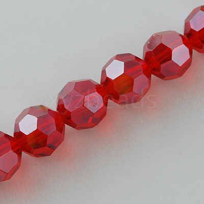 Electroplate Glass Bead Strands EGLA-R015-6mm-20-1