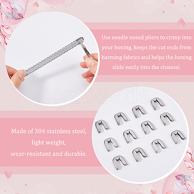 304 Stainless Steel Spiral Bone Tips STAS-WH0043-20B-1