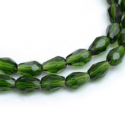 Transparent Glass Bead Strands X-GLAA-R168-8x11-01E-1