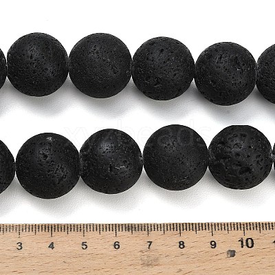 Natural Lava Rock Round Beads Strands G-M169-20mm-03-1