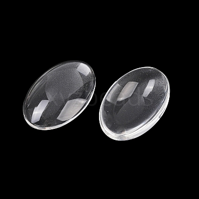 Transparent Oval Glass Cabochons X-GGLA-R022-30x20-1
