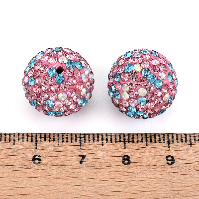 Polymer Clay Pave Rhinestone Beads RB-T018-01J-1