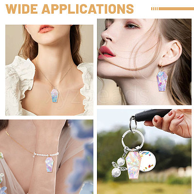 20Pcs Alloy Open Back Bezel Pendants FIND-CA0011-50RG-1
