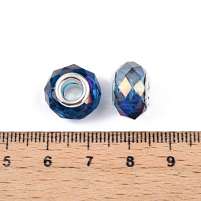 Transparent Glass European Beads GPDL-N004-D14mm-A12-1