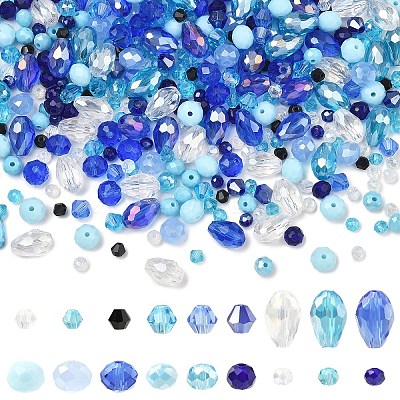 18 Strands 18 Styles Glass Beads Strands GLAA-YW0005-53B-1