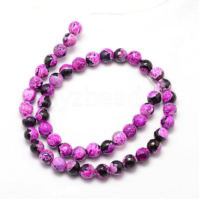 Natural Fire Crackle Agate Bead Strands G-K166-06F-6mm-07-1