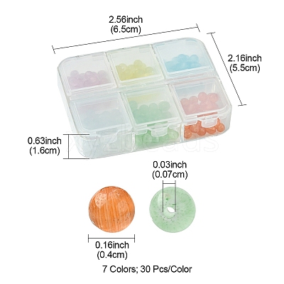 180Pcs 6 Colors Cat Eye Beads Strands CE-FS0001-01-1