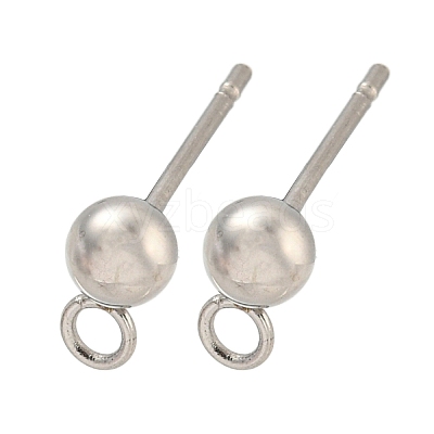 Non-Tarnish 304 Stainless Steel Stud Earring Findings STAS-O004-10B-P-1