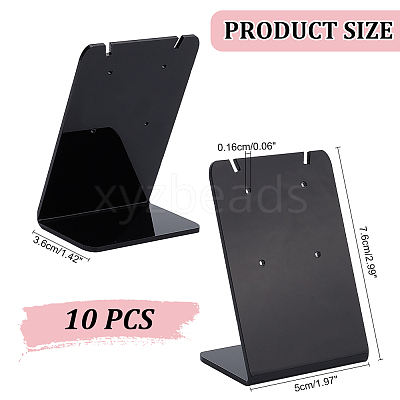 Acrylic Slant Back Earring Display Stands EDIS-WH0012-42A-1