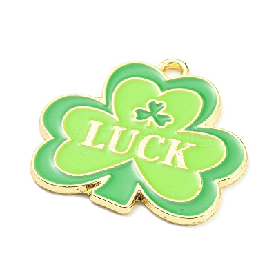Saint Patrick's Day Alloy Enamel Pendants ENAM-P251-B01-LG-1