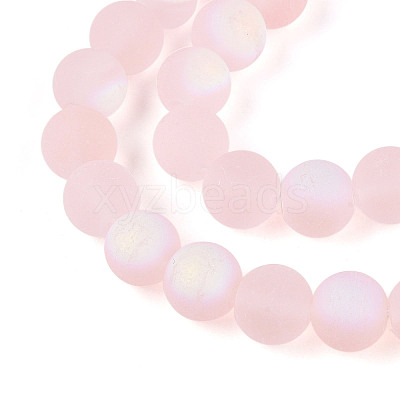 Frosted Transparent Glass Beads Strands LS-GLAA-T032-T10mm-MBB10-1