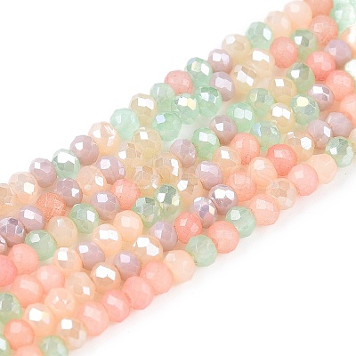 Electroplate Glass Beads Strands GLAA-T023-A16-03-1
