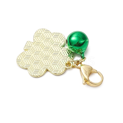 Saint Patrick's Day Alloy Enamel Pendant Decorations HJEW-JM02924-1