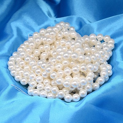 Round Shell Pearl Bead Strands X-BSHE-L011-10mm-A013-1