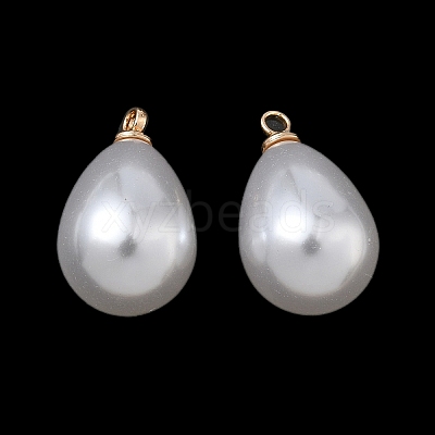 ABS Plastic Pearl Pendants X-FIND-Z105-03H-01G-1