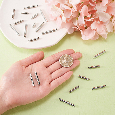 120Pcs 6 Styles Iron Slide On End Clasp Tubes IFIN-CJ0001-47-1