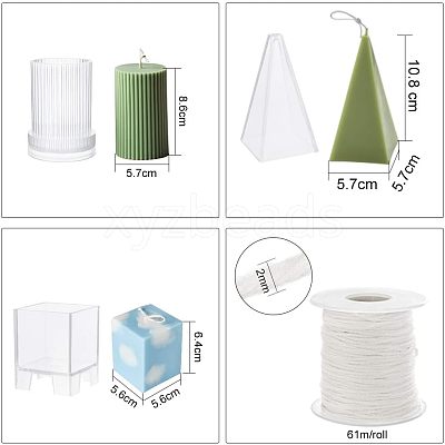 Plastic Candle Molds Sets AJEW-OC0001-06-1